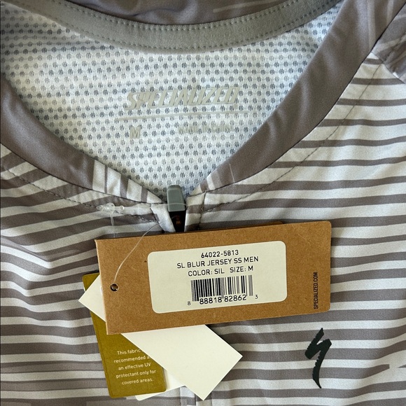Specialized Men's Striped Gray Rash Guard - Picture 2 of 4